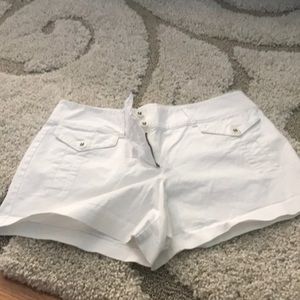 New York & Company White Shorts